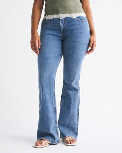 Abercrombie & Fitch Curve Love High Rise Bootcut Jean In Blue