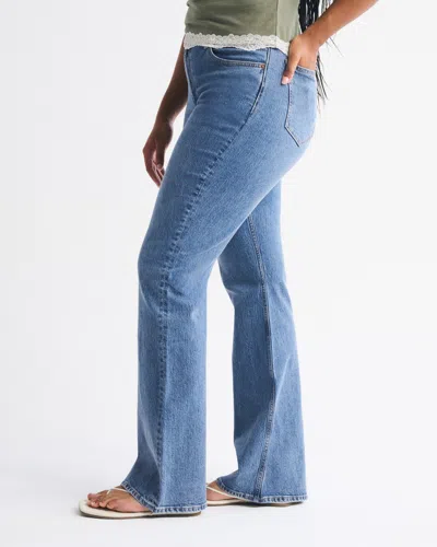 Abercrombie & Fitch Curve Love High Rise Bootcut Jean In Blue