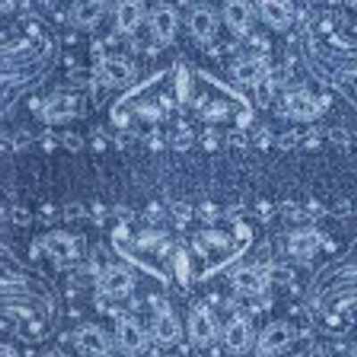 Abercrombie & Fitch High Rise 90s Relaxed Bandana Print  Jean In Blue