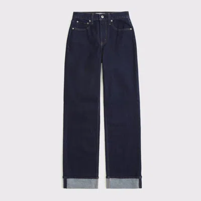 Abercrombie & Fitch Curve Love High Rise 90s Relaxed Cuffed Hem Jean