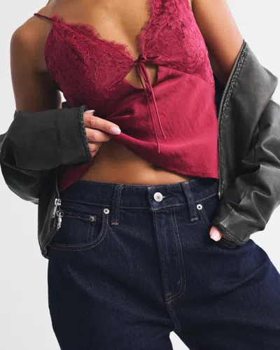 Abercrombie & Fitch Curve Love High Rise 90s Relaxed Cuffed Hem Jean