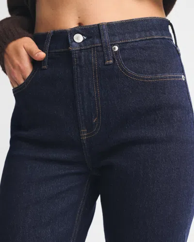 Abercrombie & Fitch High Rise 90s Relaxed Cuffed Hem Jean In Blue