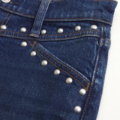 Abercrombie & Fitch Curve Love Mid Rise 90s Straight Studded Jean In White