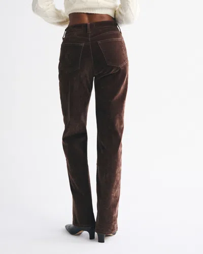 Abercrombie & Fitch Curve Love High Rise 90s Relaxed Velvet Jean In Blue