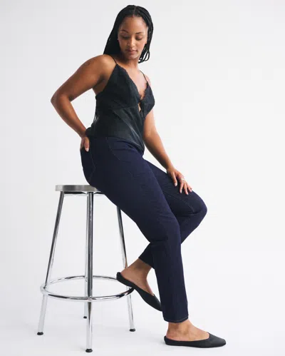 Abercrombie & Fitch Curve Love High Rise Modern Skinny Jean In Blue