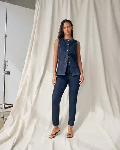 Abercrombie & Fitch Curve Love High Rise Modern Skinny Jean In Blue