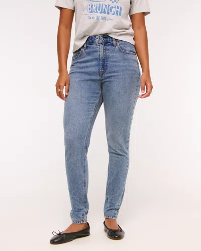 Abercrombie & Fitch Curve Love High Rise Modern Skinny Jean In Blue