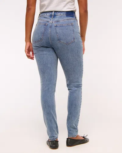 Abercrombie & Fitch Curve Love High Rise Modern Skinny Jean In Blue