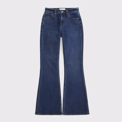 Abercrombie & Fitch Curve Love High Rise Flare Jean In Blue