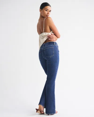 Abercrombie & Fitch Curve Love High Rise Flare Jean In Blue