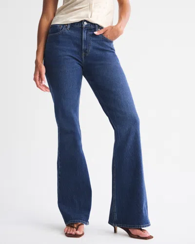 Abercrombie & Fitch Curve Love High Rise Flare Jean In Blue