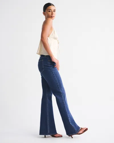 Abercrombie & Fitch Curve Love High Rise Flare Jean In Blue