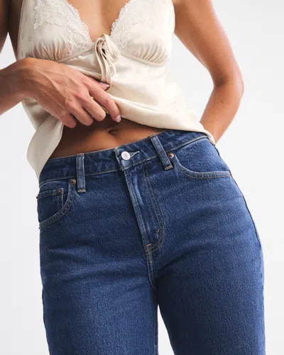 Abercrombie & Fitch Curve Love High Rise Flare Jean In Blue