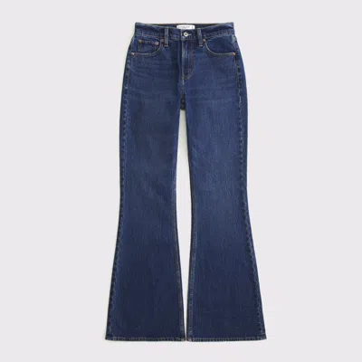 Abercrombie & Fitch High Rise Flare Jean In Blue