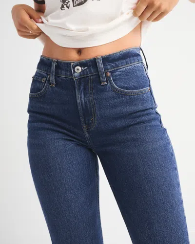 Abercrombie & Fitch High Rise Flare Jean In Blue