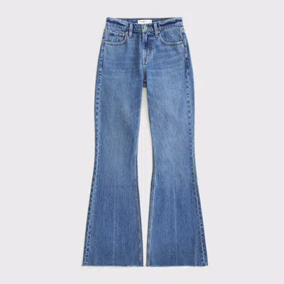 Abercrombie & Fitch High Rise Flare Jean In Gray