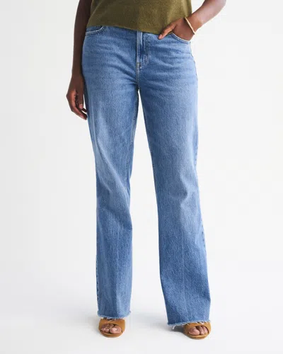 Abercrombie & Fitch High Rise Flare Jean In Gray