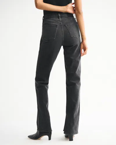 Abercrombie & Fitch Ultra High Rise 90s Straight Jean In Black