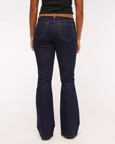 Abercrombie & Fitch Curve Love Mid Rise Bootcut Vegan Suede Waistbandjean In Blue