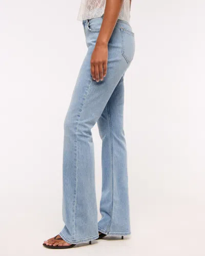 Abercrombie & Fitch Curve Love Mid Rise Bootcut Jean In Brown