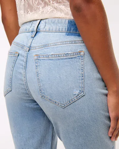 Abercrombie & Fitch Curve Love Mid Rise Bootcut Jean In Brown