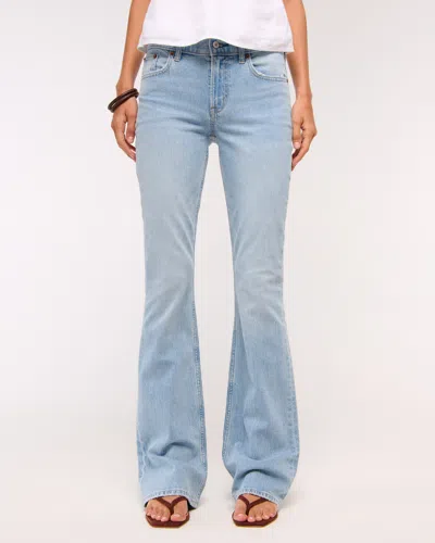 Abercrombie & Fitch Mid Rise Bootcut Jean In White