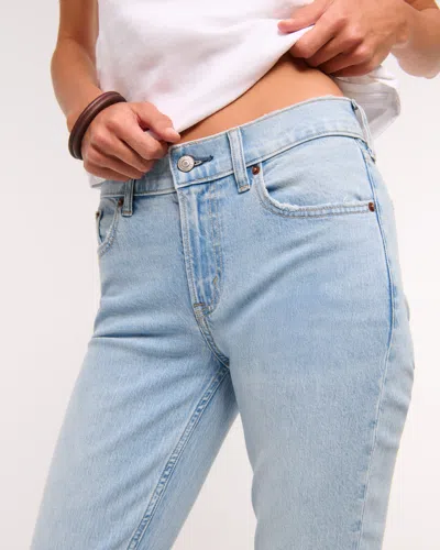 Abercrombie & Fitch Mid Rise Bootcut Jean In White