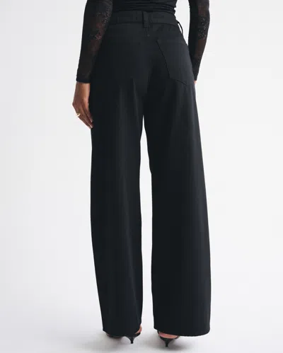 Abercrombie & Fitch Curve Love High Rise Wide Leg Jean In Blue