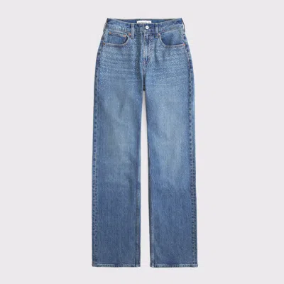 Abercrombie & Fitch Curve Love High Rise 90s Relaxed Shiny Embellished Jean