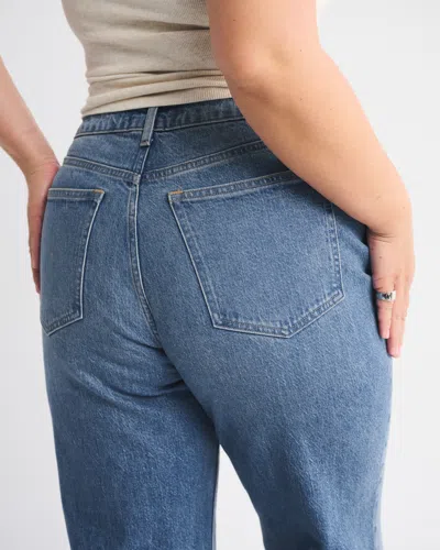 Abercrombie & Fitch Curve Love High Rise 90s Relaxed Shiny Embellished Jean