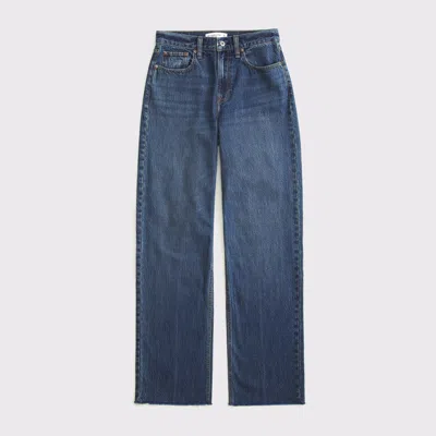 Abercrombie & Fitch High Rise Loose Jean In Blue