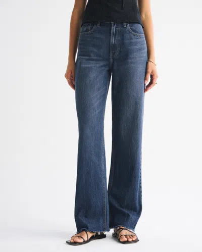 Abercrombie & Fitch High Rise Loose Jean In Blue