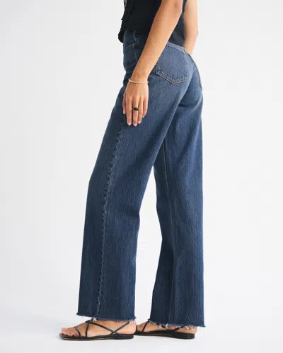Abercrombie & Fitch High Rise Loose Jean In Blue