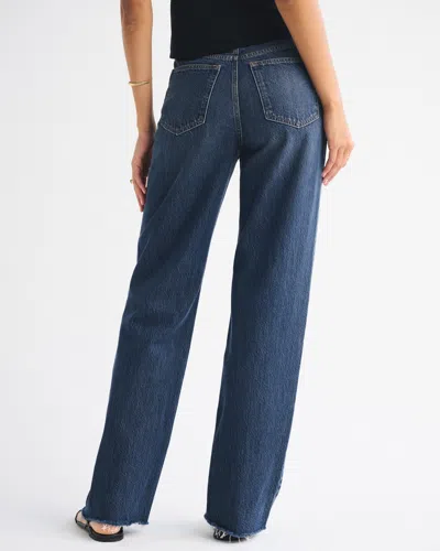 Abercrombie & Fitch High Rise Loose Jean In Blue