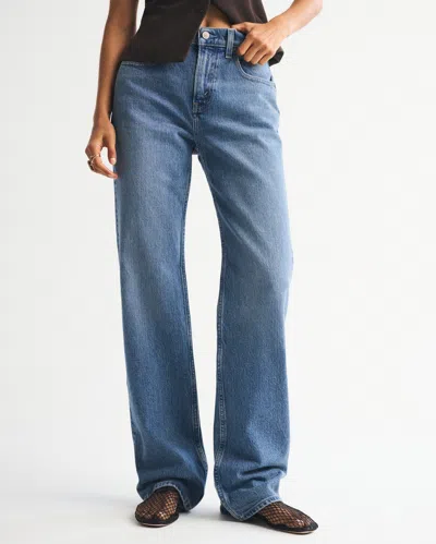 Abercrombie & Fitch High Rise 90s Relaxed Jean In Blue