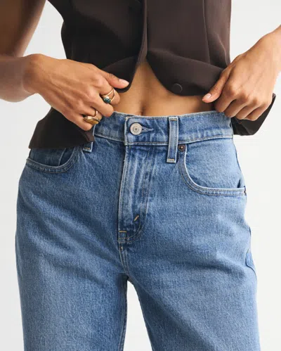 Abercrombie & Fitch High Rise 90s Relaxed Jean In Blue
