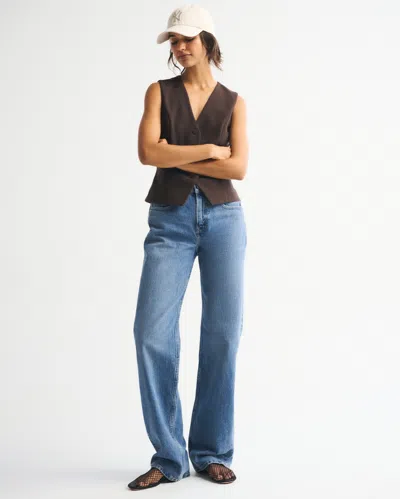 Abercrombie & Fitch High Rise 90s Relaxed Jean In Blue