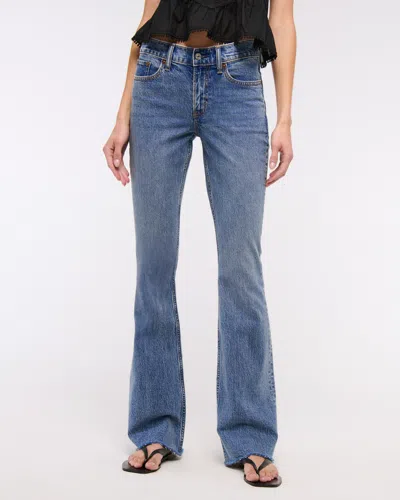 Abercrombie & Fitch Mid Rise Bootcut Frayed Hem Jean