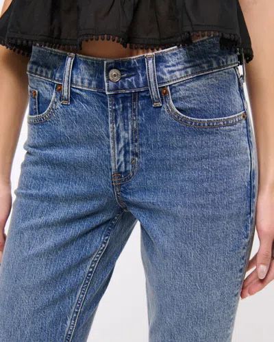 Abercrombie & Fitch Mid Rise Bootcut Frayed Hem Jean