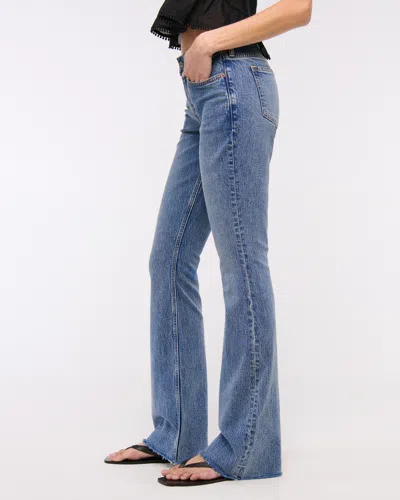 Abercrombie & Fitch Mid Rise Bootcut Frayed Hem Jean