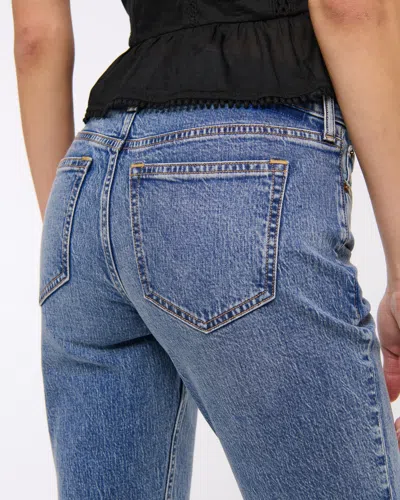 Abercrombie & Fitch Mid Rise Bootcut Frayed Hem Jean