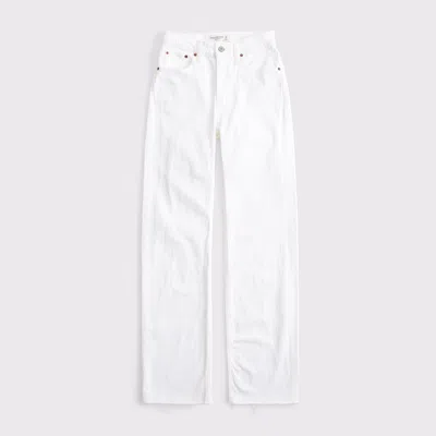 Abercrombie & Fitch High Rise 90s Relaxed Jean In White