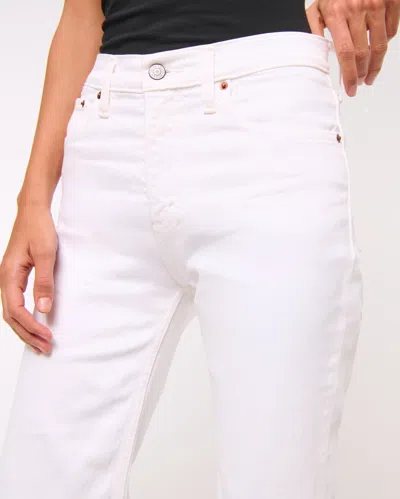 Abercrombie & Fitch High Rise 90s Relaxed Jean In White