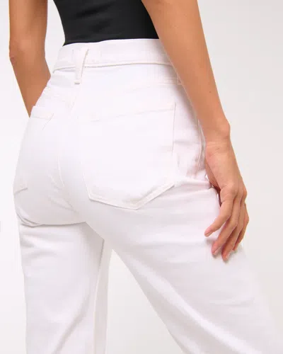 Abercrombie & Fitch High Rise 90s Relaxed Jean In White