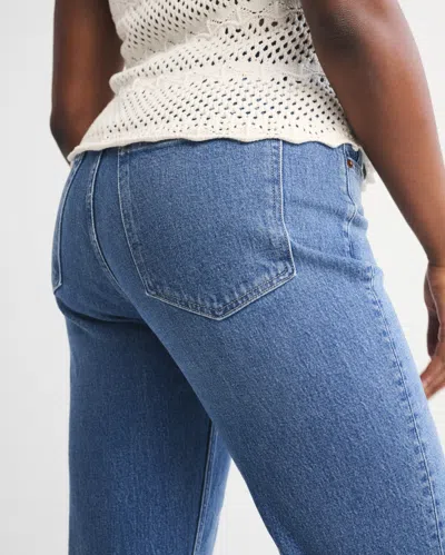 Abercrombie & Fitch Ultra High Rise 90s Straight Jean In Blue