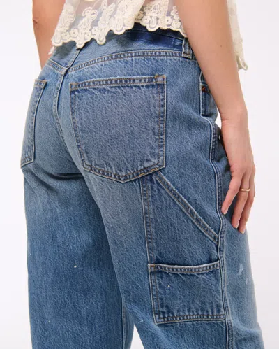 Abercrombie & Fitch Low Rise Ultra Loose Jean In Blue