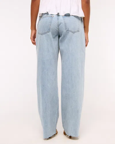 Abercrombie & Fitch Curve Love Low Rise Ultra Loose Jean In Brown