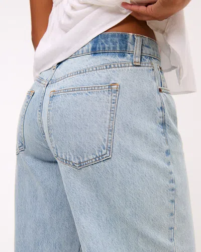 Abercrombie & Fitch Curve Love Low Rise Ultra Loose Jean In Brown
