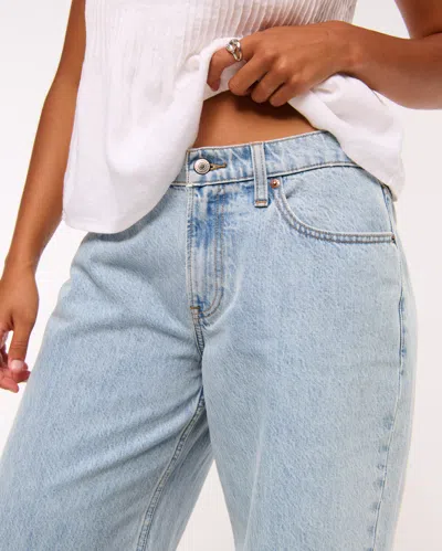 Abercrombie & Fitch Curve Love Low Rise Ultra Loose Jean In Brown