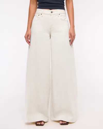Abercrombie & Fitch Linen-blend Ultra Wide Leg Jean In Sand